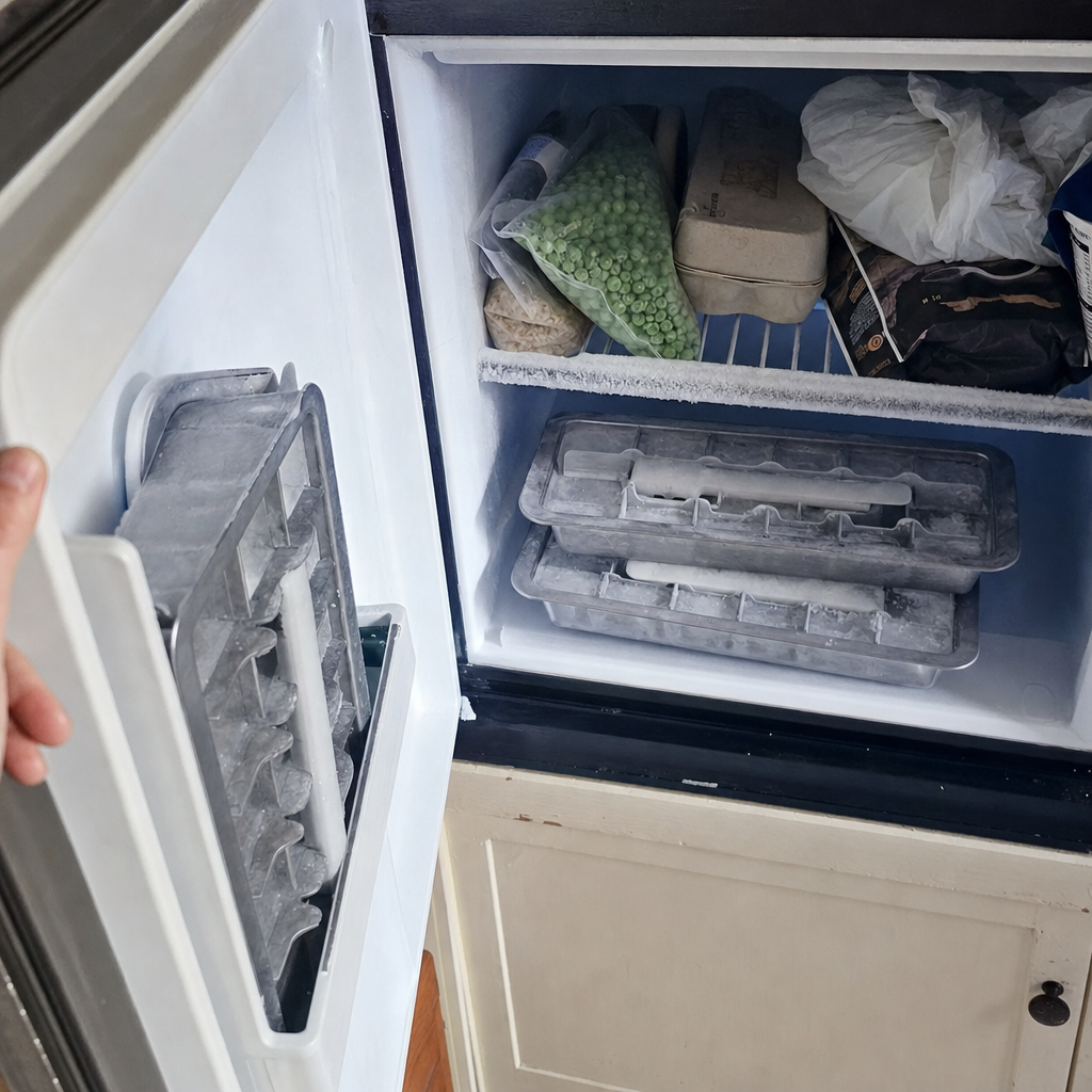 Three Fjord 001 stainless steel ice trays owned by Lena